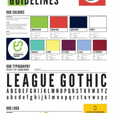 Downloadable fonts, logos and colour guides